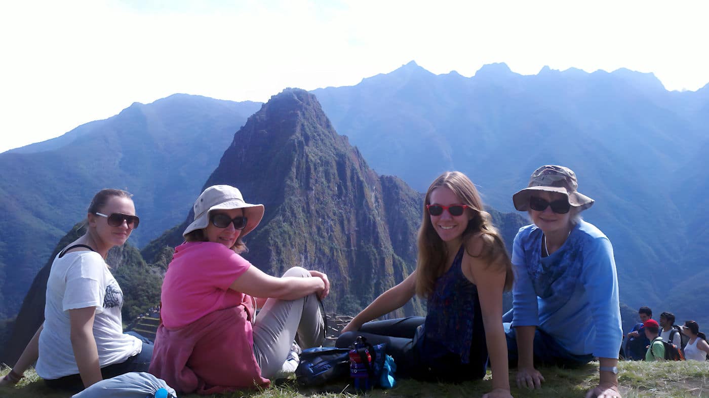 clients of Fertur on private guided tour of Machu Picchu