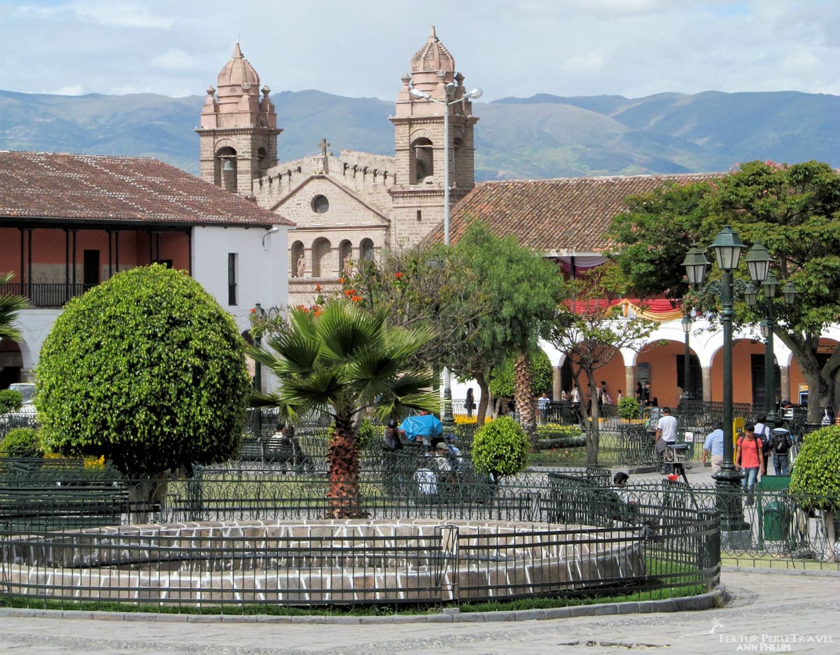 The main plaza of Ayacucho, Peru