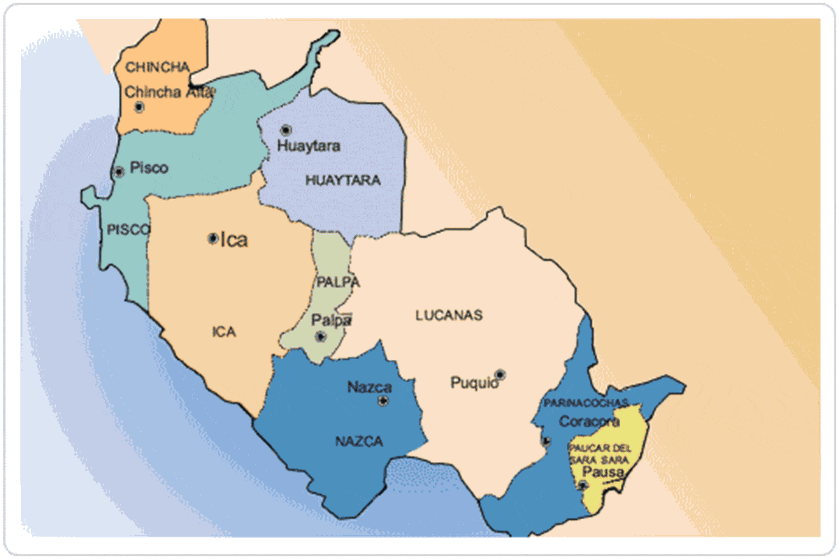 Ica Region Map