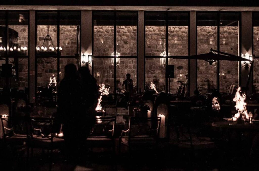 JW Marriott Cusco Courtyard at Night